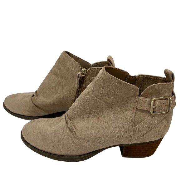 Dr. Scholls Tan Suede Ankle Booties With Straps & Buckle Accents - Womens Size 9 - Picture 6 of 10